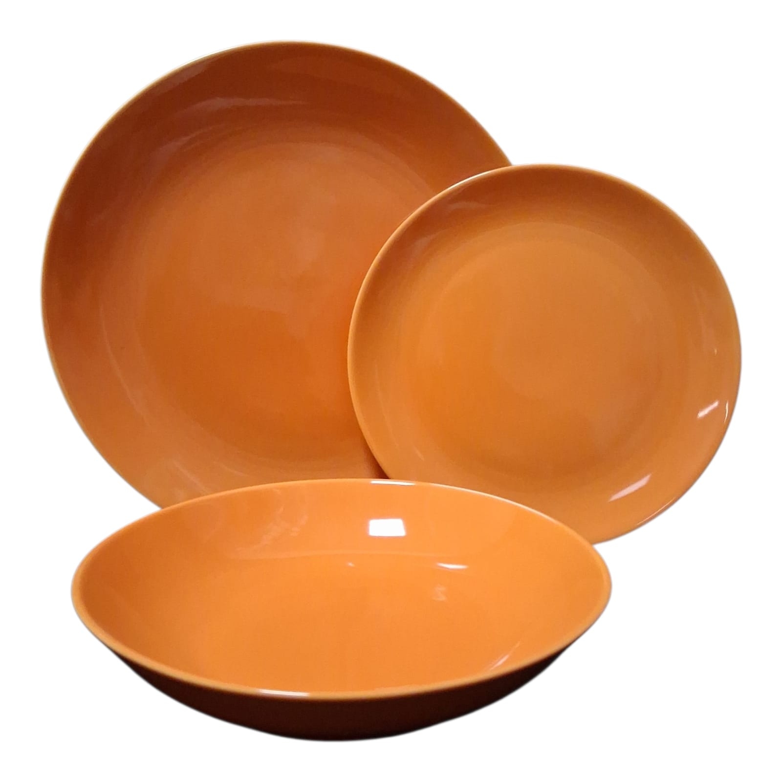 Acquista online Excelsa 18-piece New Trendy orange porcelain dinnerware set + 24 cutlery Excelsa